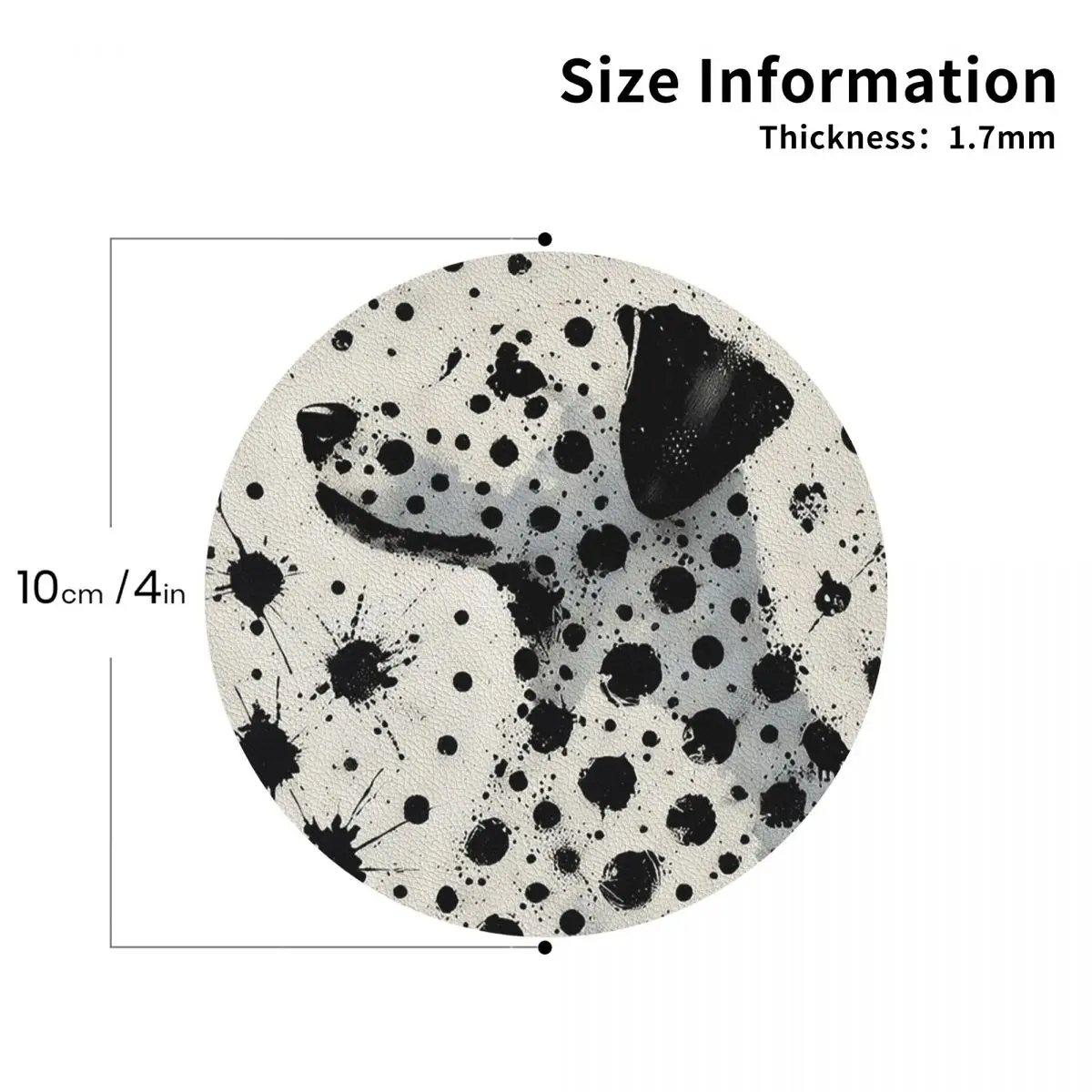 Dalmatian Dreamscape A Splash Of Spots Coasters PVC Leather Placemats Non-slip Coffee Mats for Kitchen Dining Pads Set of 6