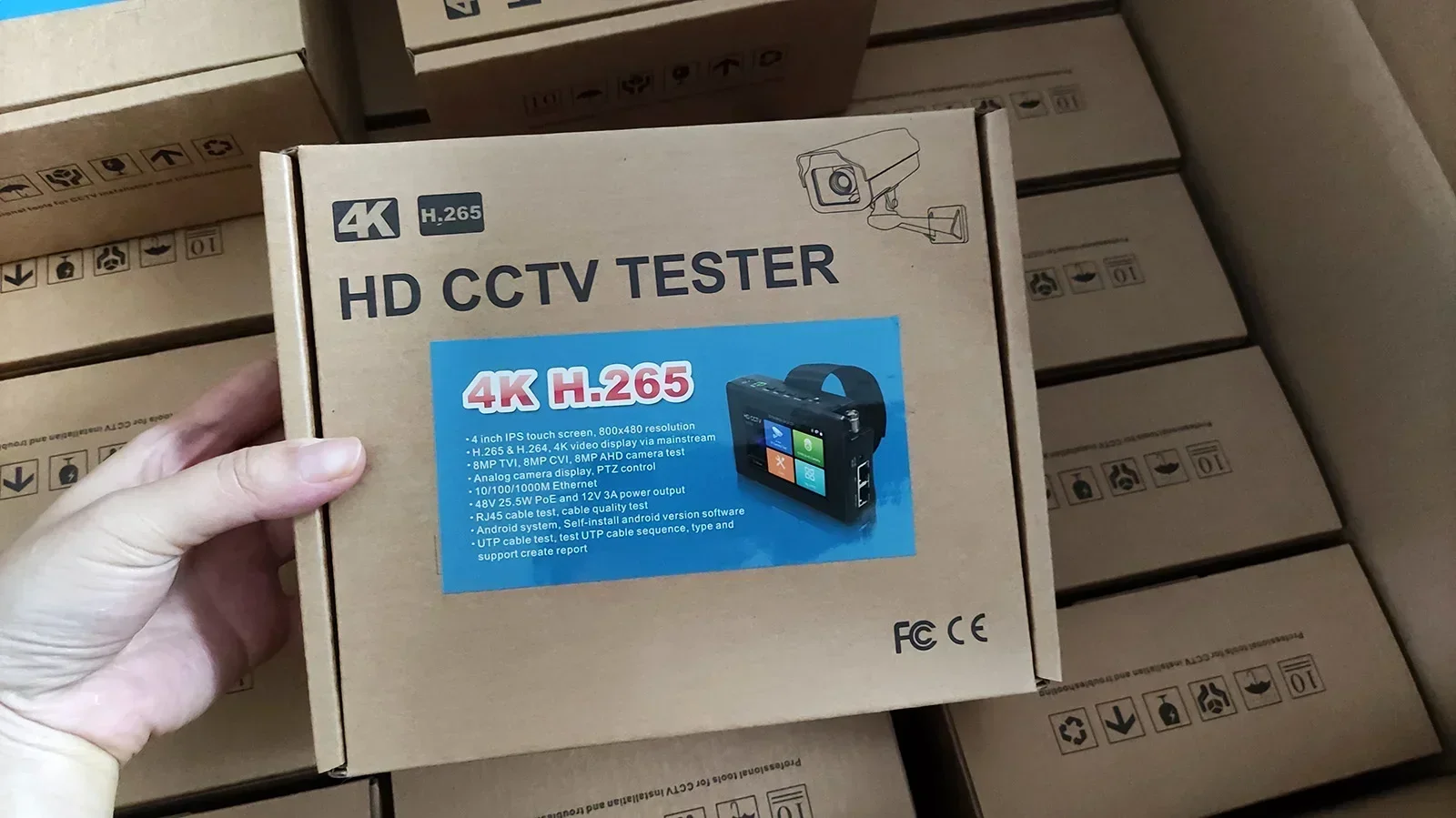 IPC1800ADH plus 4 Inch Touch screen 4K IP CCTV Tester Monitor CVBS HD 1080P Camera Test Support PTZ ONVIF Built-in Wifi