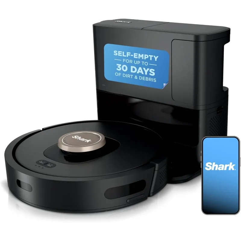 Shark AV2501AE AI Robot Vacuum with XL HEPA Self-Empty Base, Bagless, 60-Day Capacity, LIDAR Navigation, Perfect for Pet Hair
