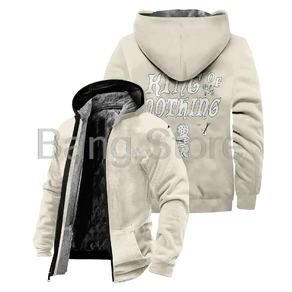 Boywithuke King of Nothing Zipper Jacket Unisex Long Sleeve Thickened Winter Parka Streetwear Coat