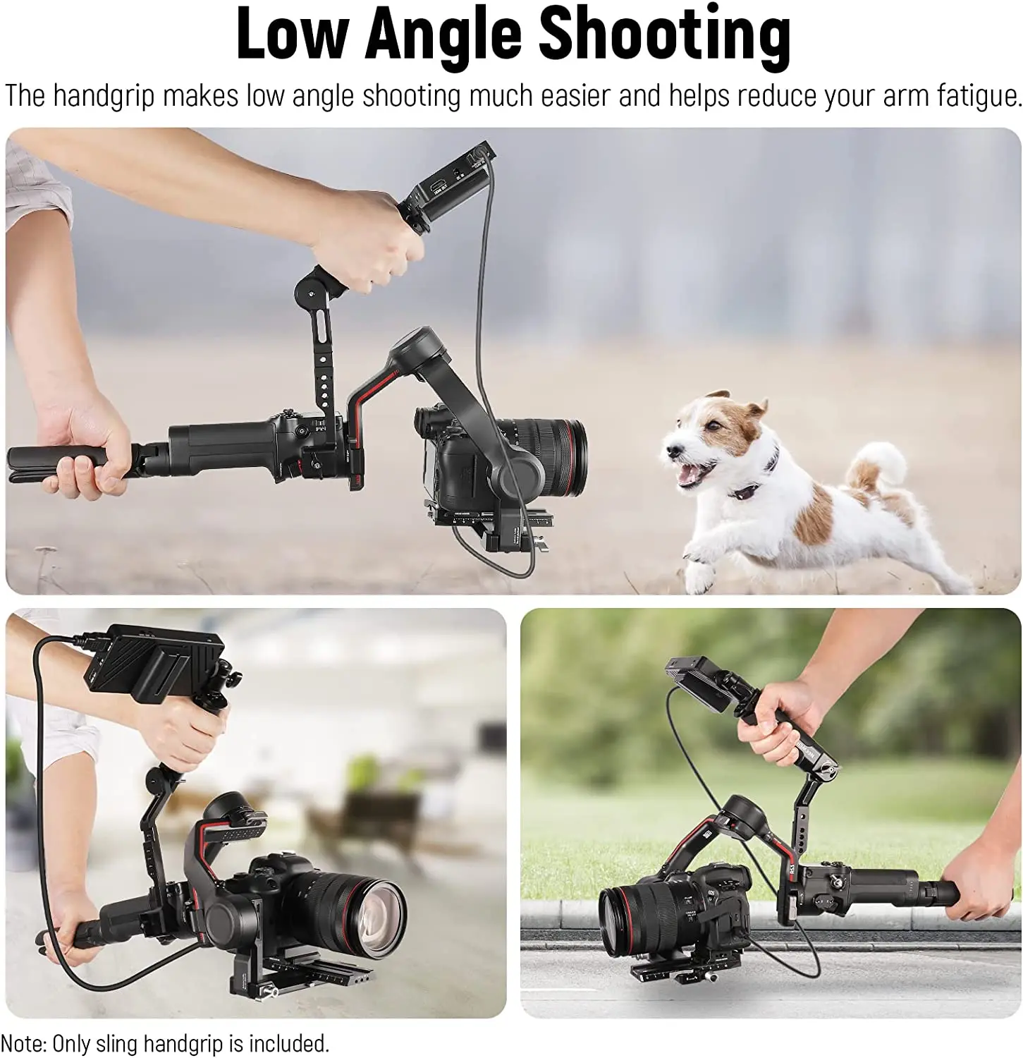 NEEWER Gimbal Sling Handgrip Compatible with DJI RS 2 RSC 2 RS 3 RS 3 Pro RS 3 Mini Handheld Stabilizer