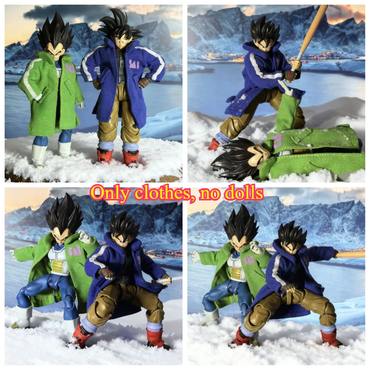 

Dragon Ball 1/12 Japanese Anime Characters SUPER HERO War Damaged Vest Scarf Cape Cloak Scene Accessories for 6in Shf Toys Gifts