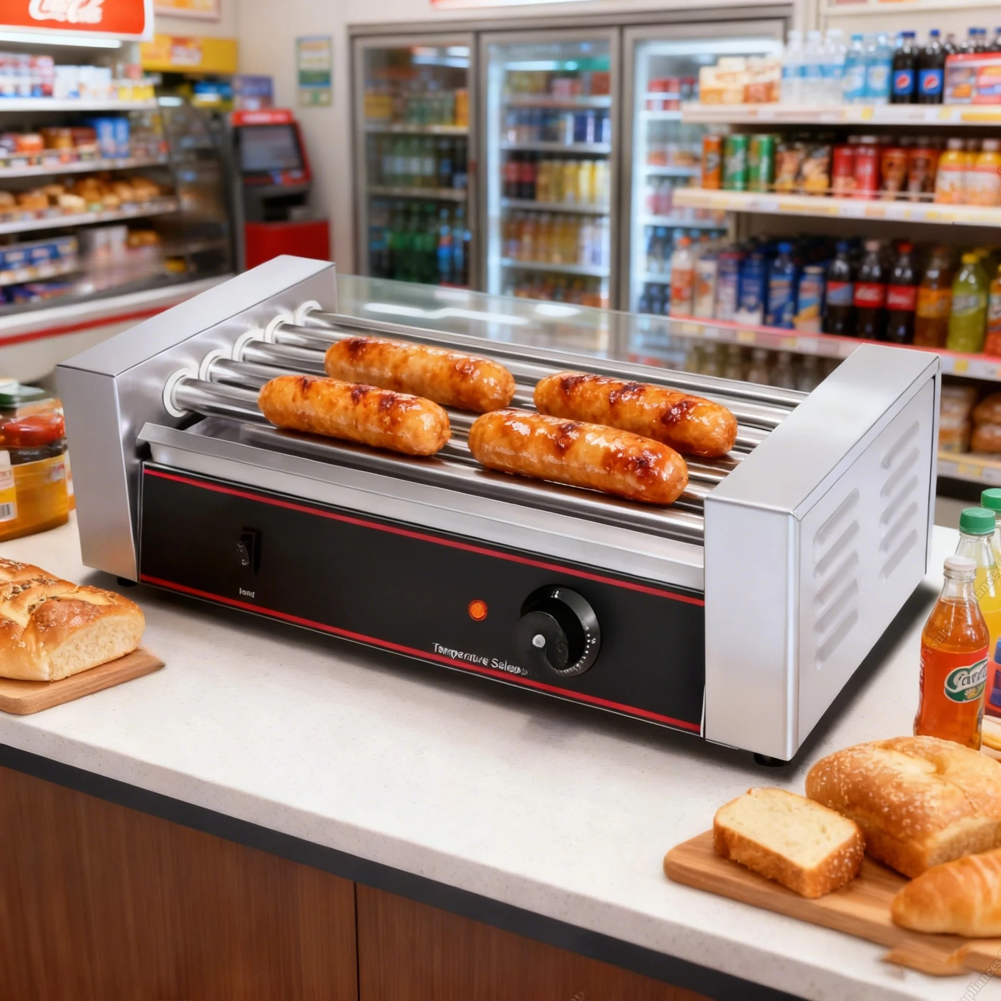 

Hot Dog Roller Fully Automatic Drum Type Countertop Intelligent Constant Temperature Sausage Hot Dog Steaming Machine