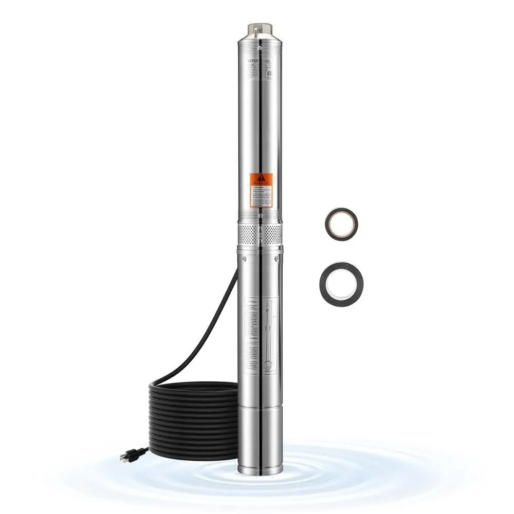

Submersible Deep Well Pump Stainless Steel 1. 31.7GPM 276ft