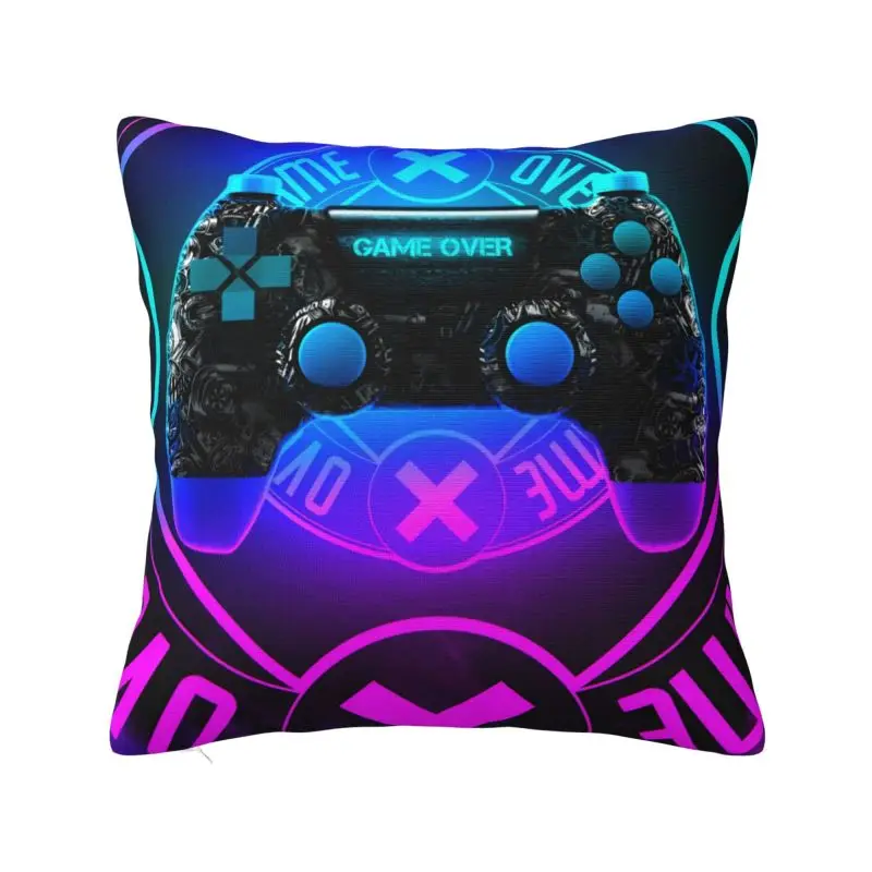 Fundas de cojín de terciopelo para mando de videojuegos, funda de almohada cuadrada de 45x45cm, regalo personalizado para amantes de los videojuegos, para coche