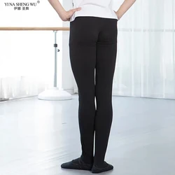 Mallas de Ballet de longitud completa para hombre, pantalones de práctica, pantimedias de algodón, cintura alta elástica, Ropa de baile, 1 par