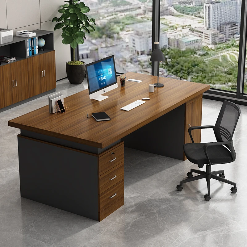 

Executive Wooden Office Desk Modern Luxury Conference Reception Office Desk Minimalist Aesthetic Meuble Bureau Unique Furniture