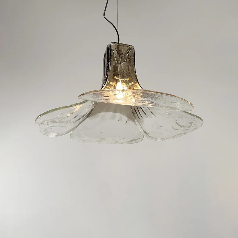 Luminária Pendente de Teto LED E27 em Vidro com Gradiente Nórdico, Criativa para Sala de Estar, Quarto, Restaurante e Cozinha