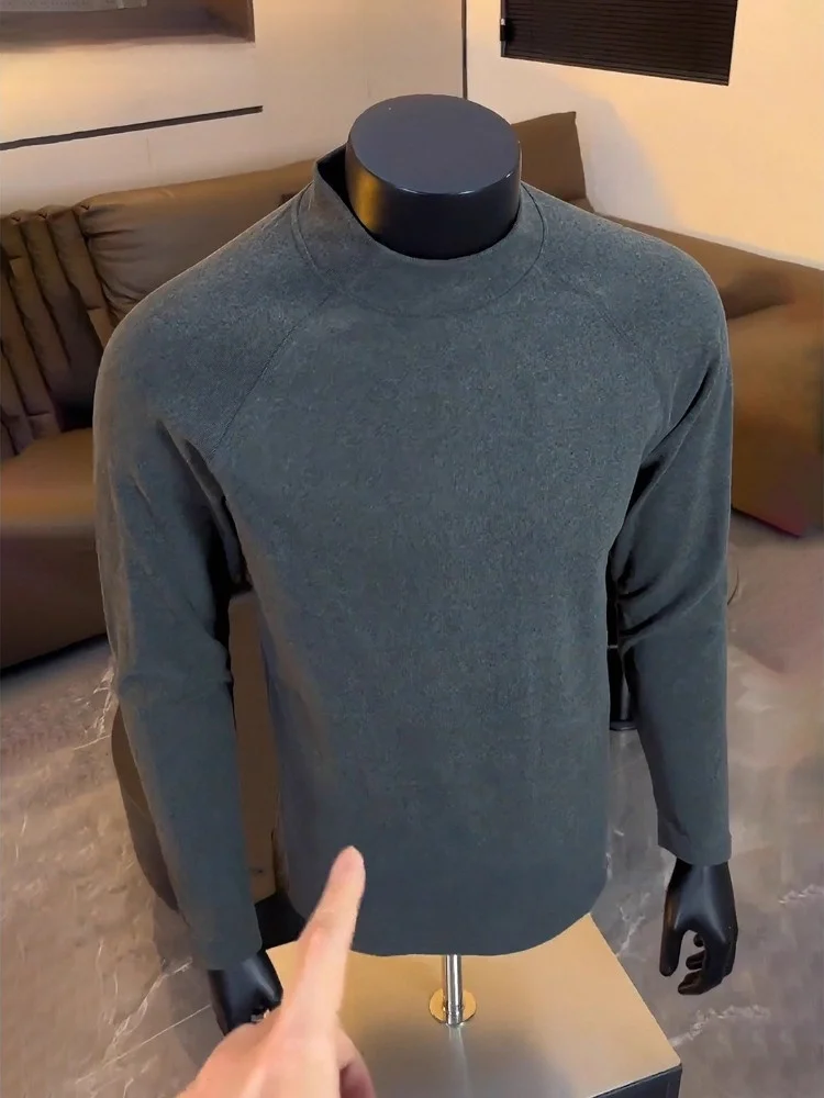 

Мужская двусторонняя толстовка Visvim Ennio с высоким воротником и вставками на плечах, длинный рукав