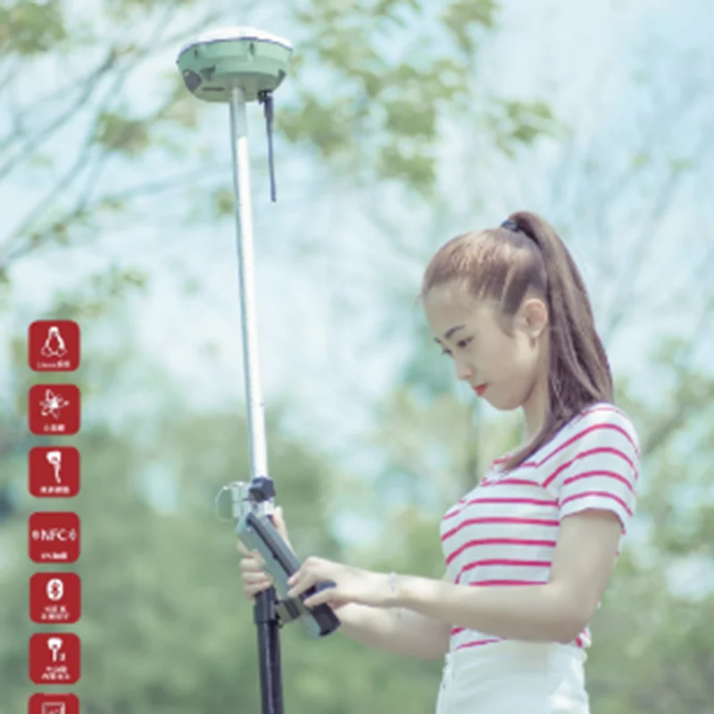 

NEW T3 RTK Base+Rover+Handbook+Gps Pole Survey GNSS