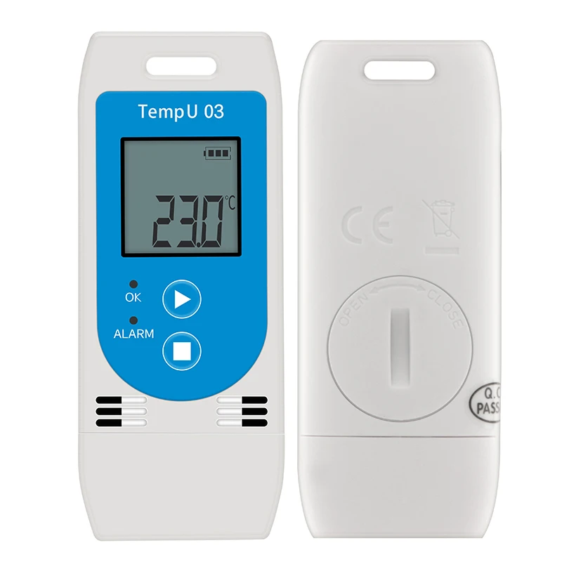 TempU03 /TempU04 USB Temperature Humidity Data Logger with 32000 Points Recording Large Capacity Reusable RH TEMP Detector