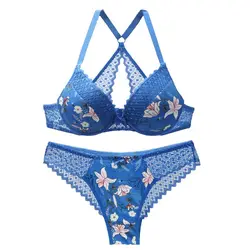 2024 New Sexy Y-Line Push Up Bra Sets Hollow Out 32/70 34/75 36/80 38/85 40/90 42/95 BCED Cup Underwear Intimante Lingerie