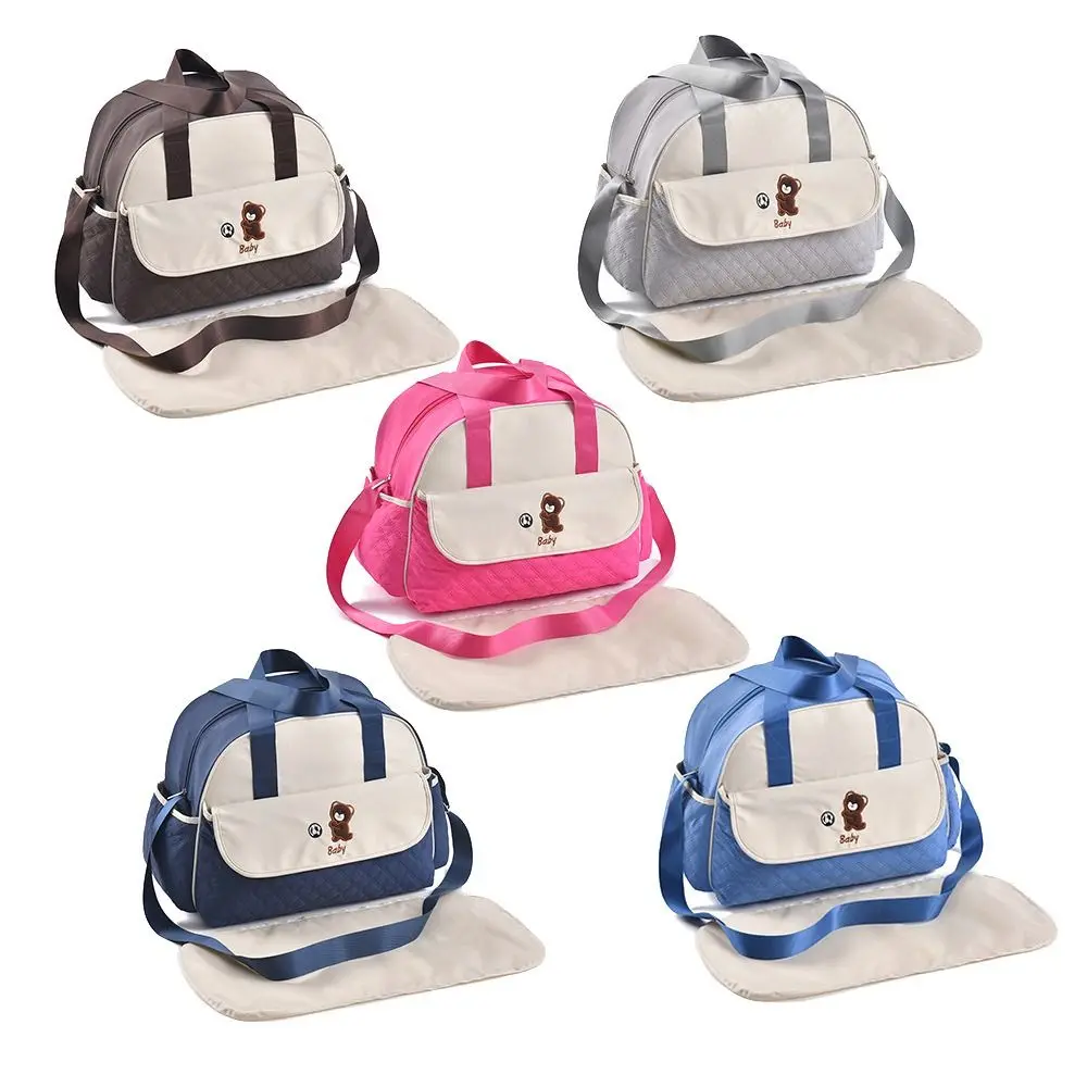 Borsa per mamma creativa del fumetto Modello di orso Borsa a tracolla per mamma di grande capacità Borsa per pannolini portatile resistente all'usura