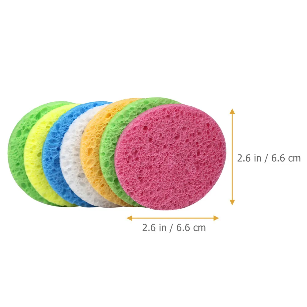 25Pcs Facial Cleansing Sponges Natural Cellulose Round Face Pads for Daily Exfoliating Makeup Removing Deep Pores view 4