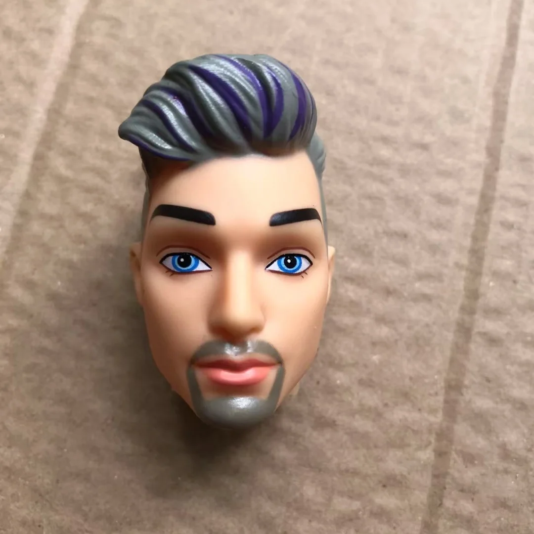 1/6 رؤوس الدمى الذكور أرقام الشعر الملونة رئيس اللون البيج الجلد 1/6 أجزاء الدمية الملحقات