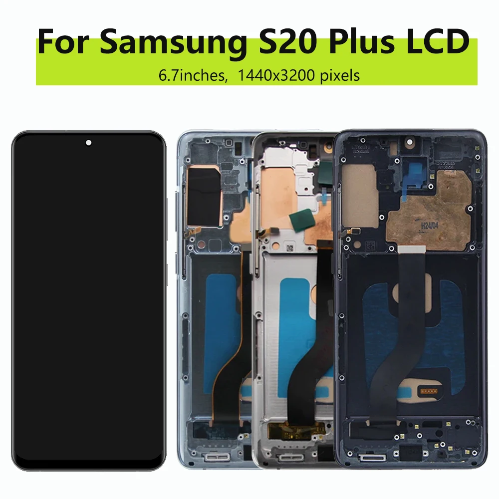 S20+ G985 G985F LCD Display Screen For Samsung Galaxy S20Plus 5G G986 G986F LCD Display with Touch Screen Digitizer Replacement