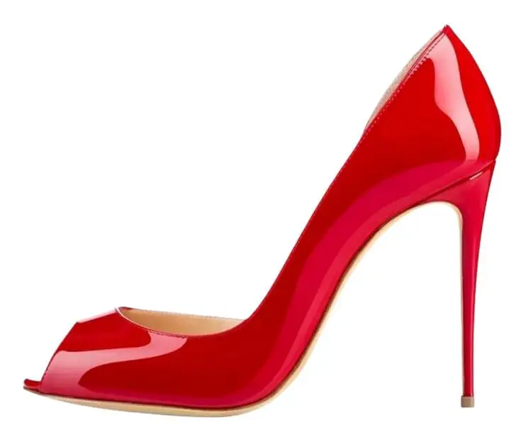 مثير أسود رمادي عارية براءات الاختراع والجلود اللمحة تو قطع خنجر مضخات المرأة الضحلة الانزلاق على عالية الكعب مأدبة فستان أحذية سيدة