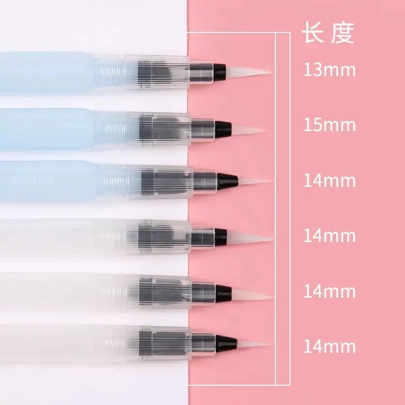 Sakura Refillable Water Brush Soft Head Water Soluble Color Lead Solid Watercolor Paint Brush Hook Line Calligraphy Painting