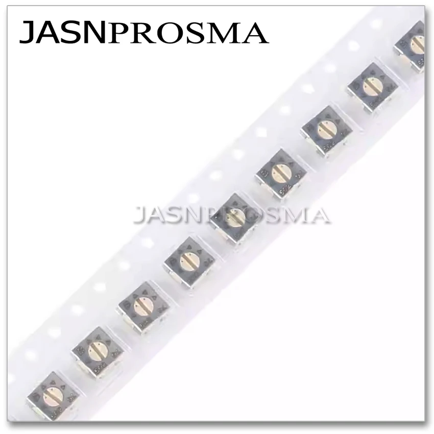 JASNPROSMA 50PCS 500PCS 3314J 50R 100R 200R 3314J-1-500E 3314J-1-101E 3314J-1-201E SMD Adjustable resistor Trimmer Potentiometer