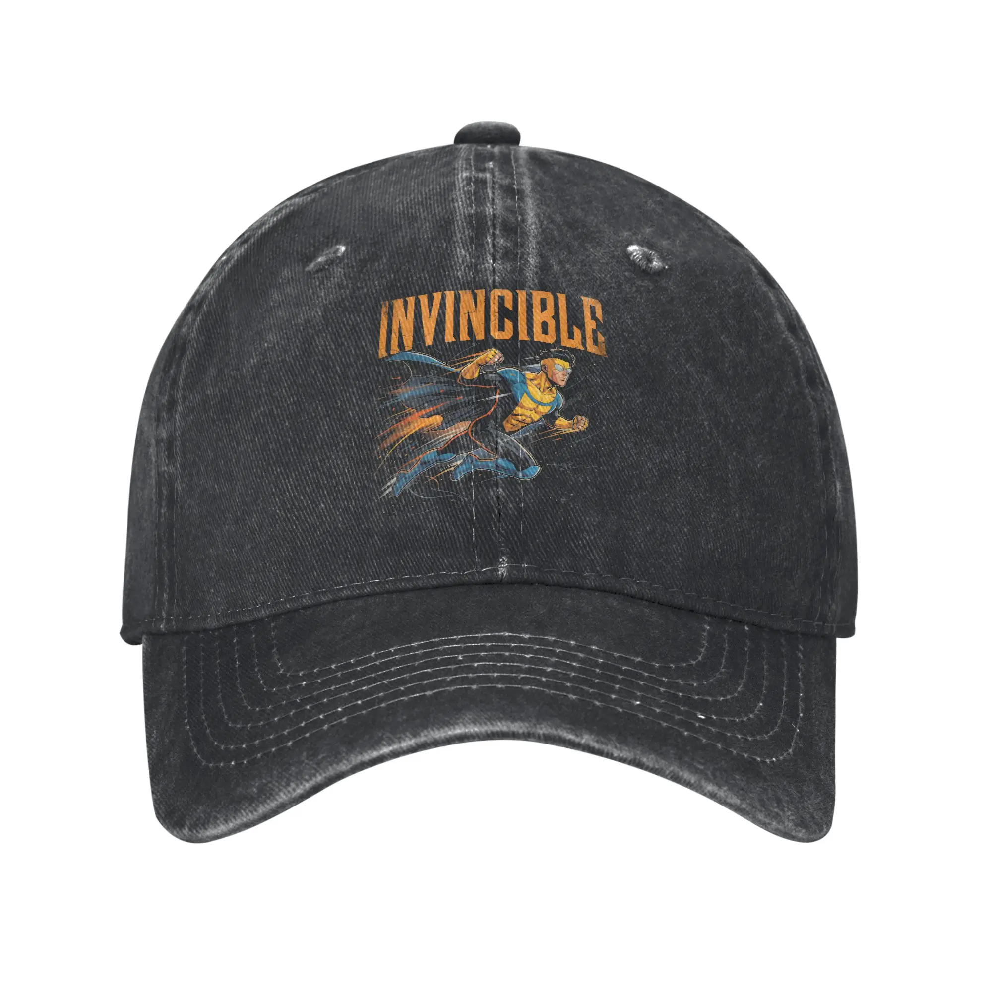 Classic Comic Invincible Baseball Caps Unisex Style Distressed Denim Washed Headwear All Seasons Travel Adjustable Fit Hats Cap