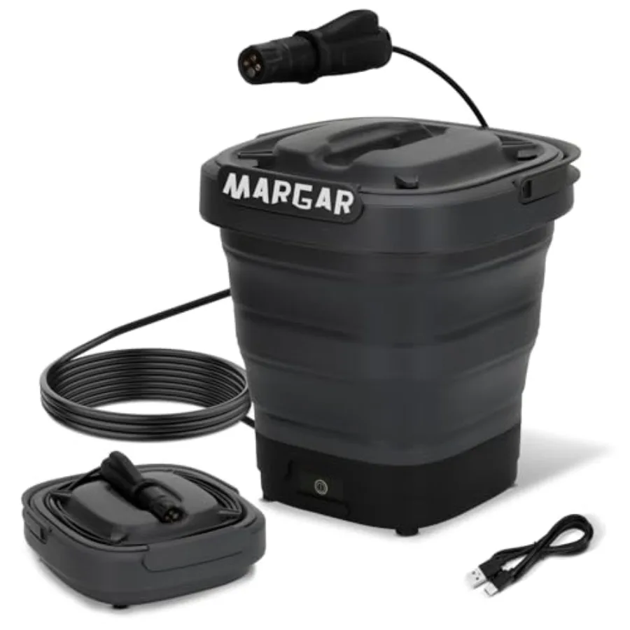 

Portable Cordless Pressure Washer 3.2Gal Tank Foldable with 4-in-1 Nozzle Max 290PSI Type-C Charging for Garden Car Bike Pet Ca