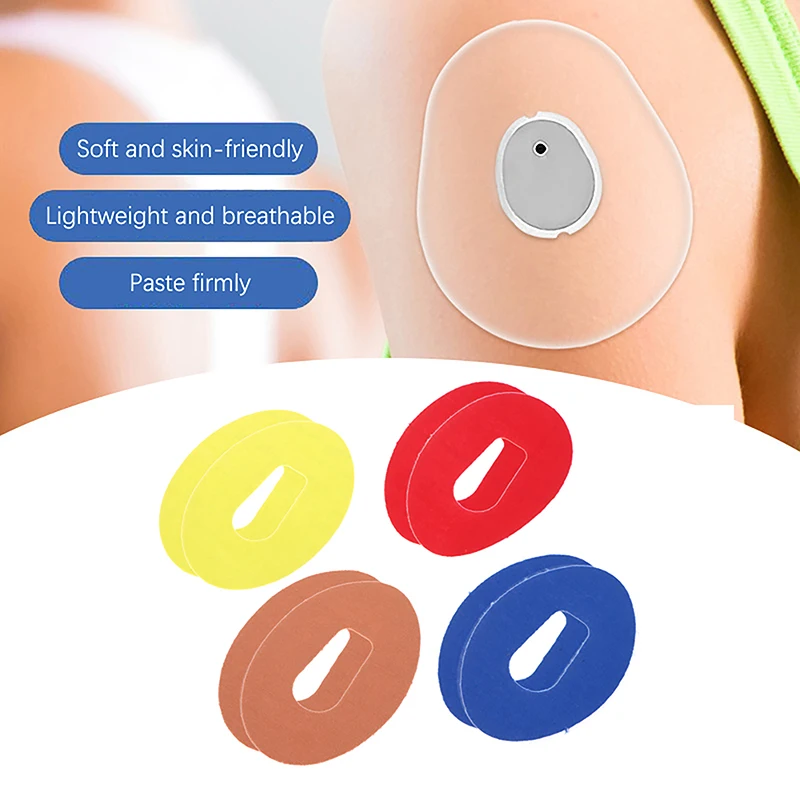 

10Pcs Blood Glucose Meter Fixing Sticker Waterproof Self-adhesive Glucometer Sensor Detection Probe Protector Patch Nonslip