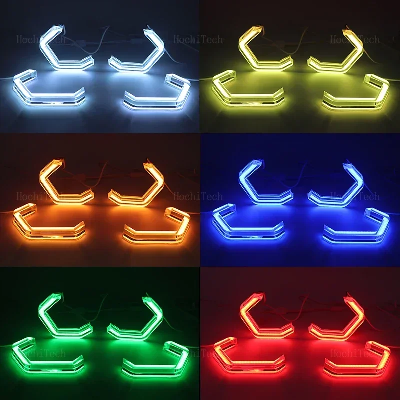 Для BMW 7 серии F01 F02 F03 F04 2009-2015 730i 730Li 740i 740Li 750i Управление через приложение M4 стиль светодиодная лампа «ангельские глазки» кольцевая лампа RGB