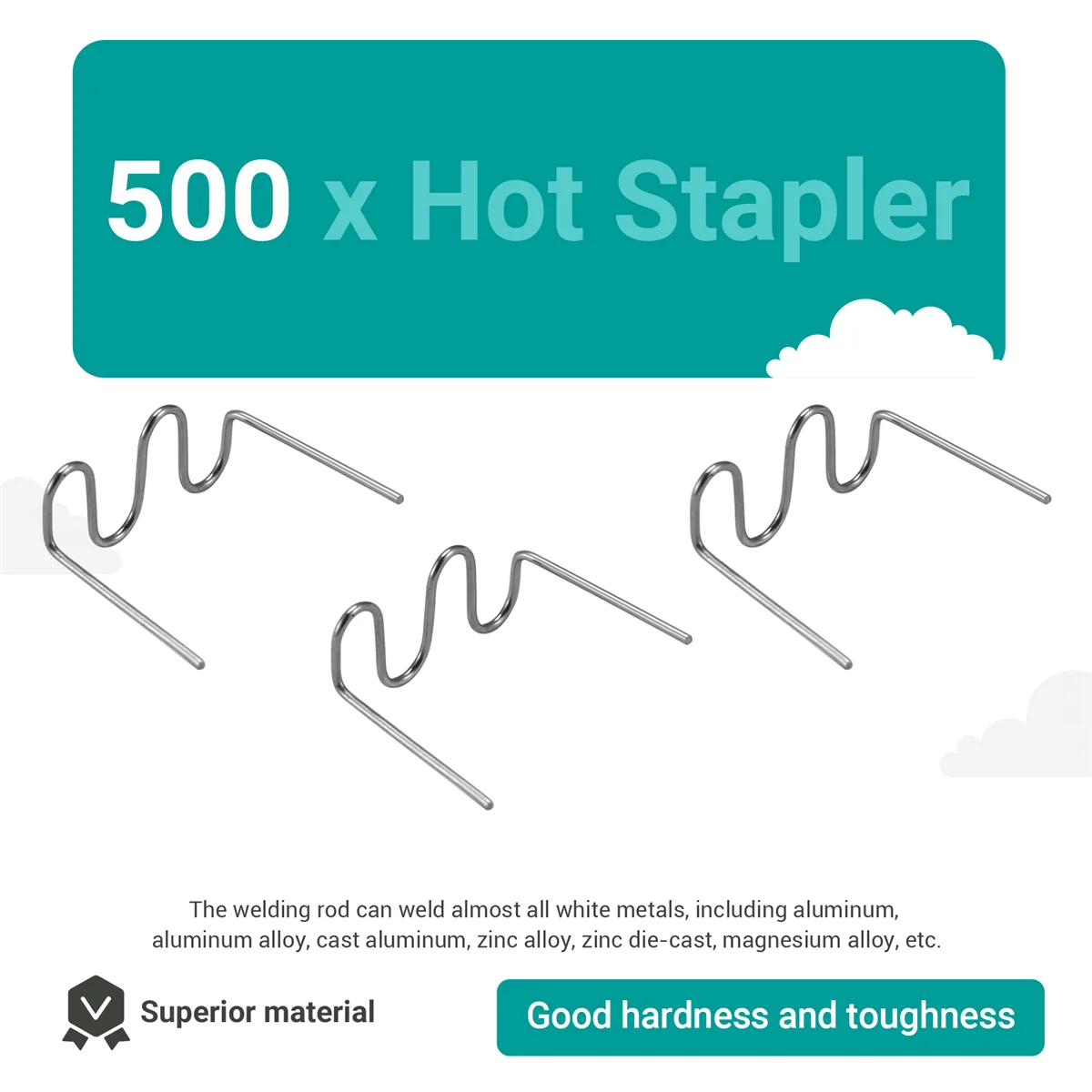 Activity 500Pcs Welding Rods Hot Staple Repair Machine Plastic Welding Hot Stapler Car Auto Bumper Repair Pre Wave Staples 0.6mm