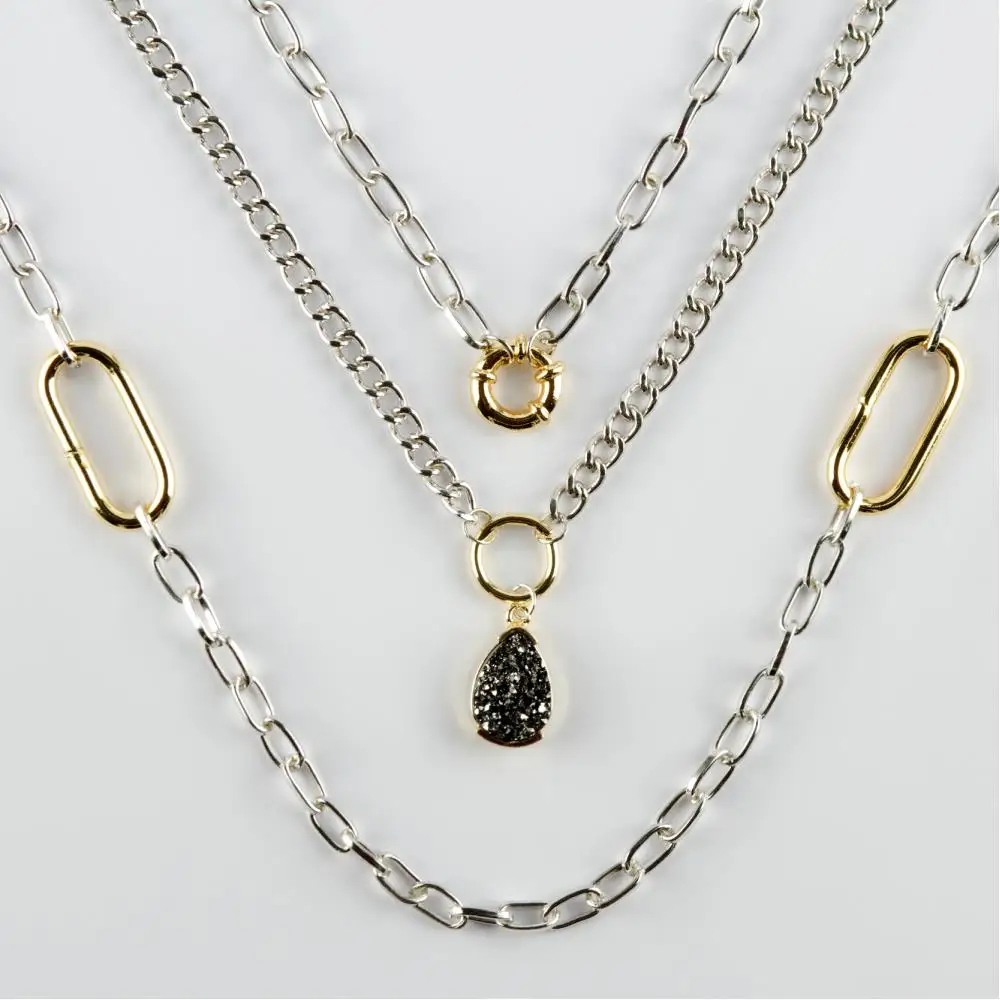 3'lü Triangle Cubic Zirconia Necklace