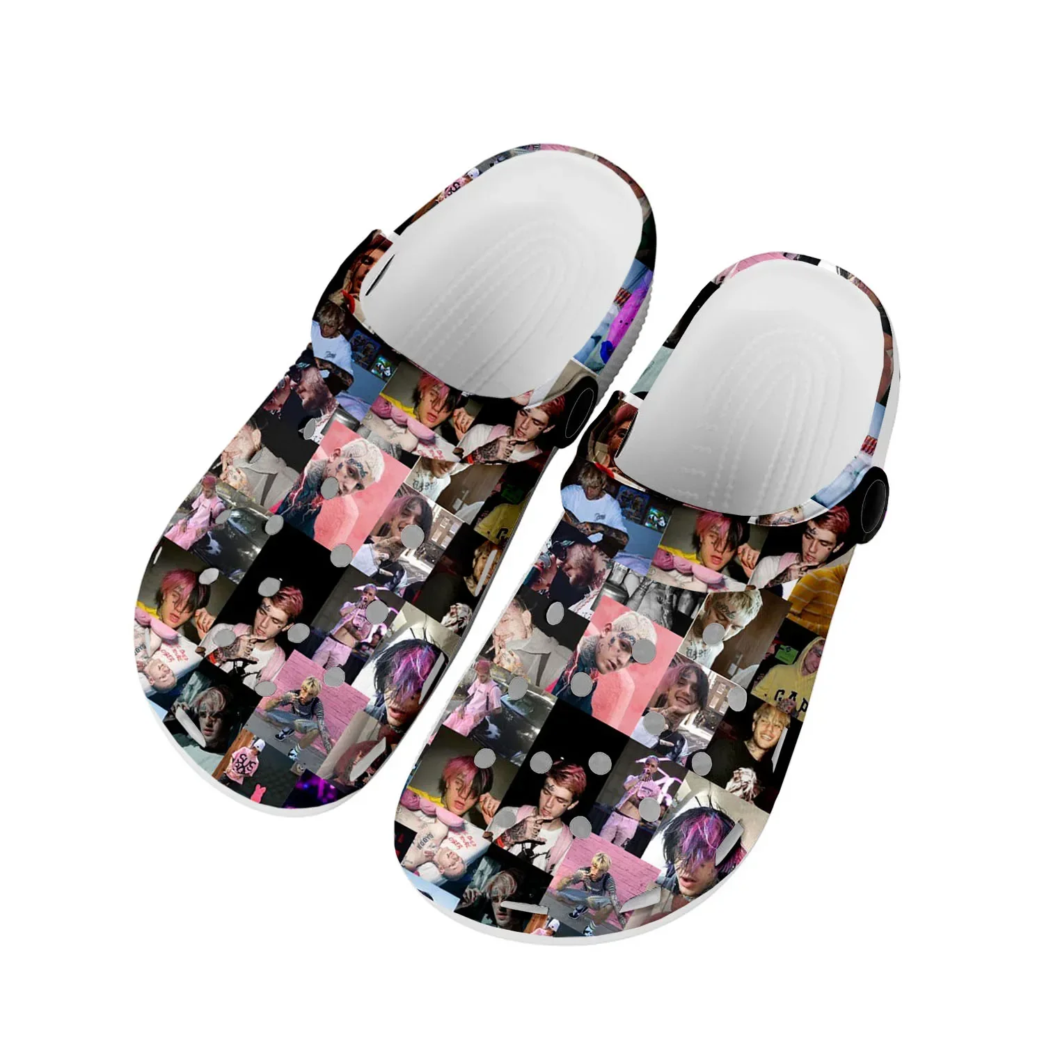 Hot Hip Hop Rapper Lil Peep Home Clogs Custom Water Shoes Mens Womens Teenager Shoes Garden Clog Breathable Beach Hole Slippers