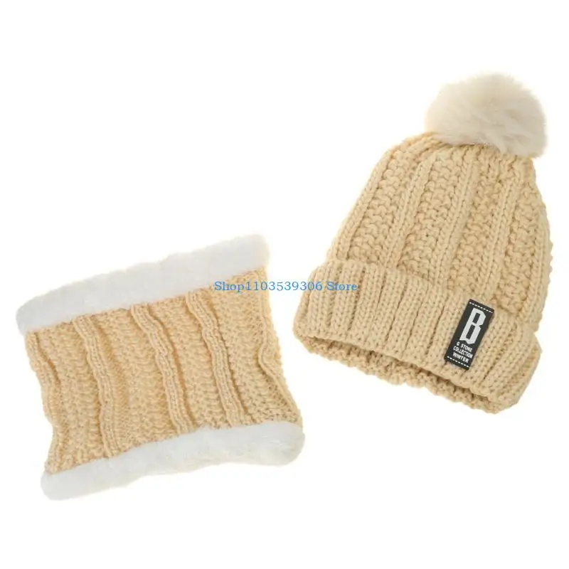 

400A Thick Soft Dual-Layered Beanie Hat for Women Thicken Winter Keep Warm Outdoor Beanie Hat Scarf Warm Hat