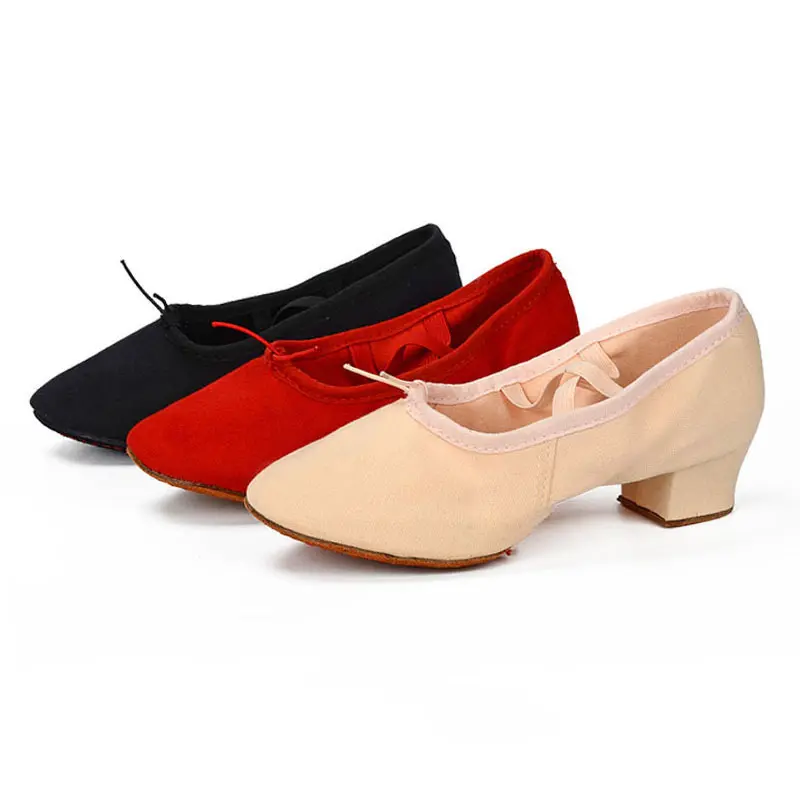 Ballet Dance Shoes Women Teacher Stage Training Shoes Soft Sole Slippers Yoga Practice Shoes Girl\'s Jazz Dancing Performa Shoes