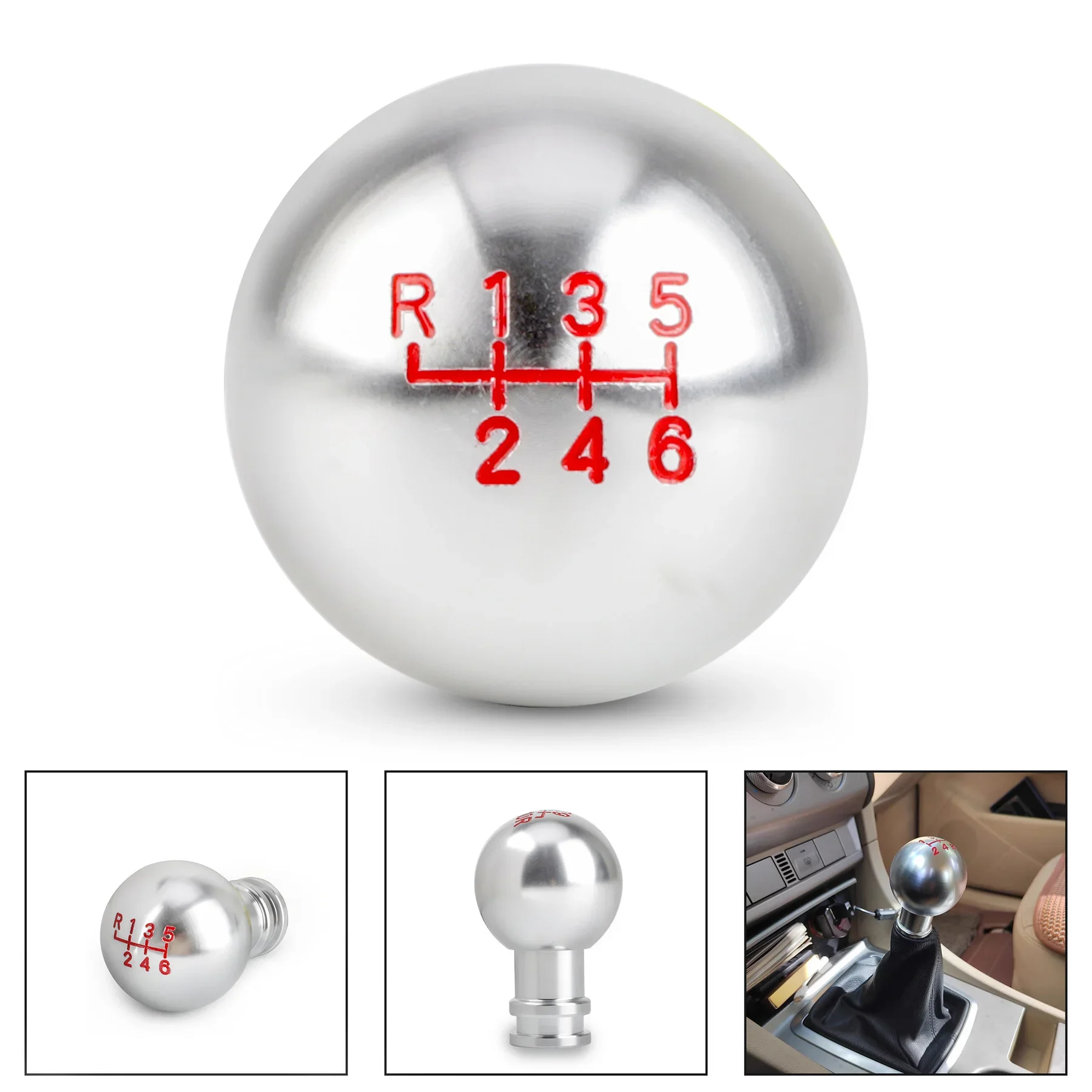 5/6/10 Speed Gear Shift Knob Aluminum Car Manual Transmission Automatic Gear Level Knob Shift Lever M8 M10 M12 Universal