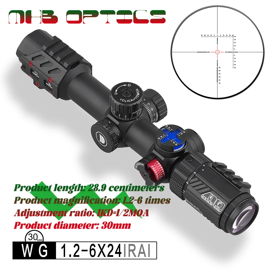 

Discoverer Authenticity WG 1.2-6X24IRAI Glass Plate Differentiation Tactical Speed Sight Hunting Sniper Mirror HD Transparent