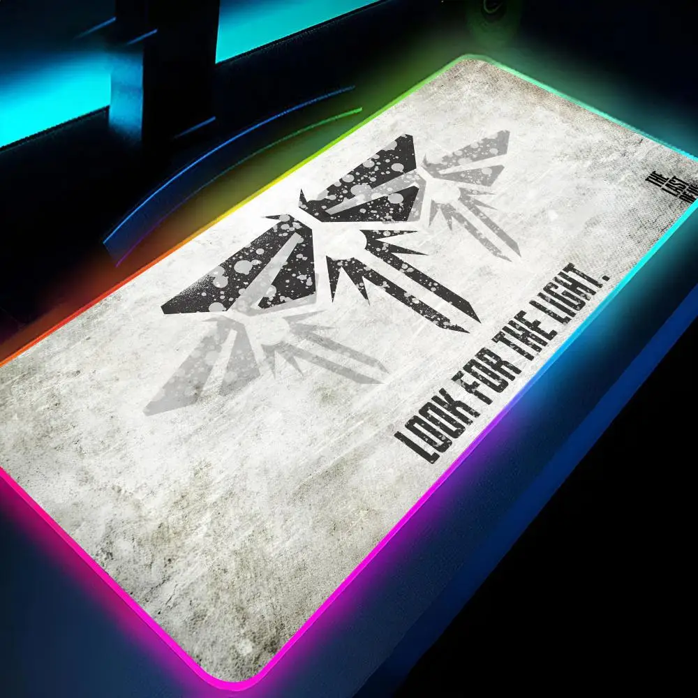 The Last Of Us Part 2 Mouse Pad Gamer RGB Deskmat Keyboard Mat Gaming Laptops LED Mousepad Desk Protector Anime Mause Mats