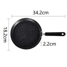 Сковорода для блинов с антипригарным покрытием 13,46*7,16*0,86 дюйма, противоожоговая ручка, индукционная газовая плита, электрическая сковорода для блинов Tawa, машинка для стрижки блинов T