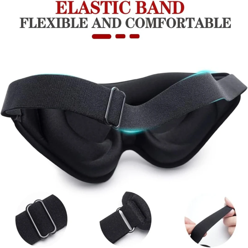 Sleep Mask,3D Deep Contoured Eye Covers for Sleeping,99% Block Out Light Eye Mask,with Adjustable Strap for Sleeping,Traveling