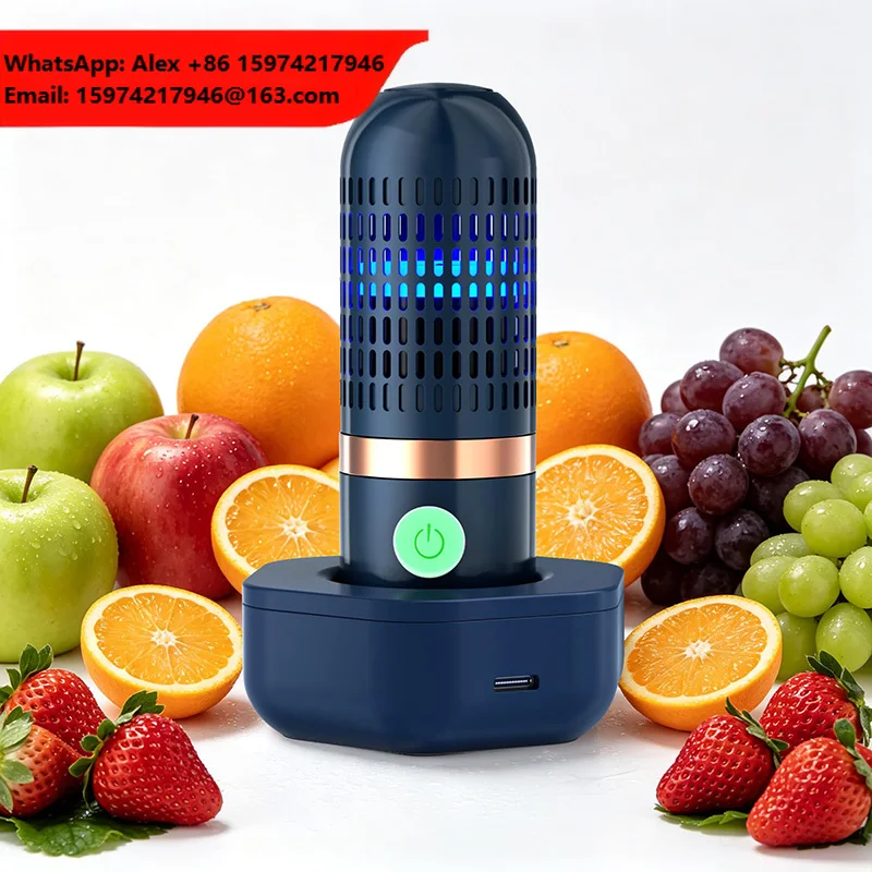 Fruit Vegetable Cleaner Capsule Portable Wireless Rechargeable Food Washer Fruit Vegetable Purifier