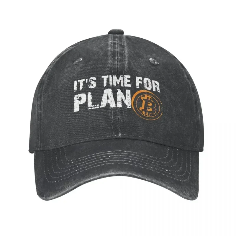 Y2K Hip Hop It'S Time For Plan B Bitcoin BTC Crypto Currency Baseball Caps Dad Cowboy Blockchain Geek Cap Hats