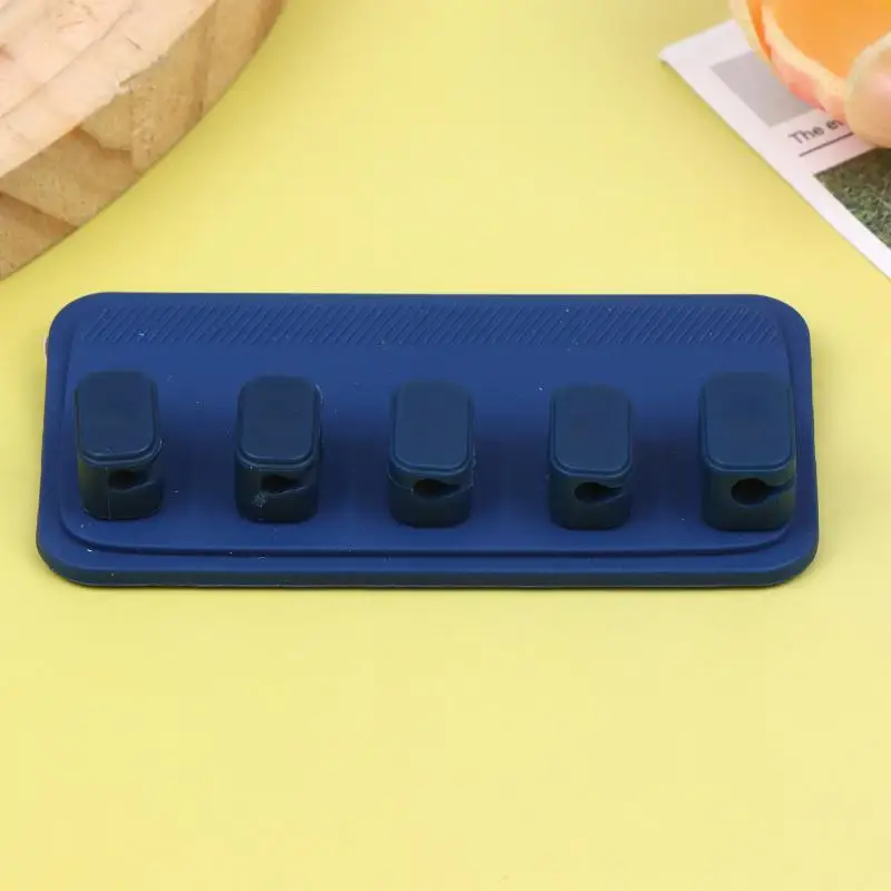 Magnetic Cable Organizer Waterproof Silicone Cord Holder Detachable Adhesive Wire Management Clips for Kitchen Bathroom Desk Use