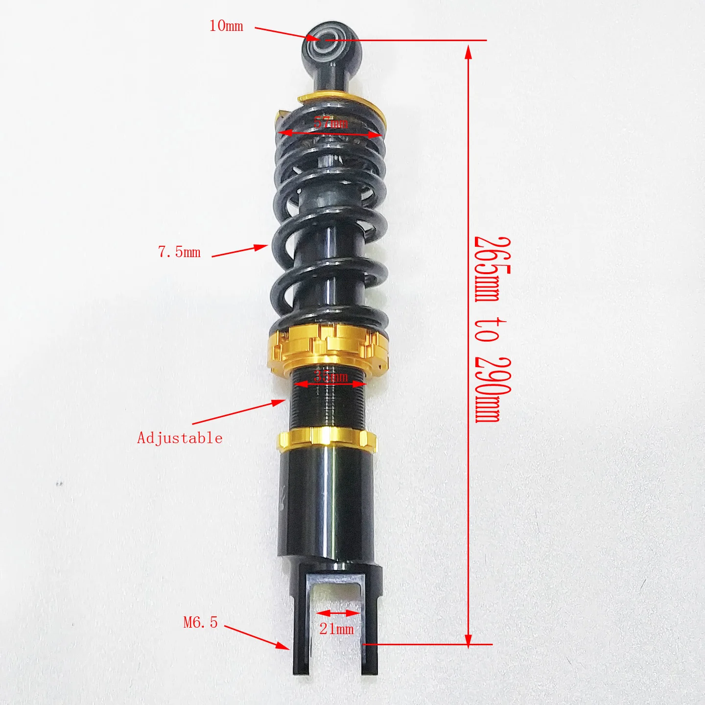 1pcs 265mm 270mm 280mm 290mm Adjustable size Motorcycle Shock Absorbers Suspension For Honda Suzuki Yamaha Kawasaki DIO JOG