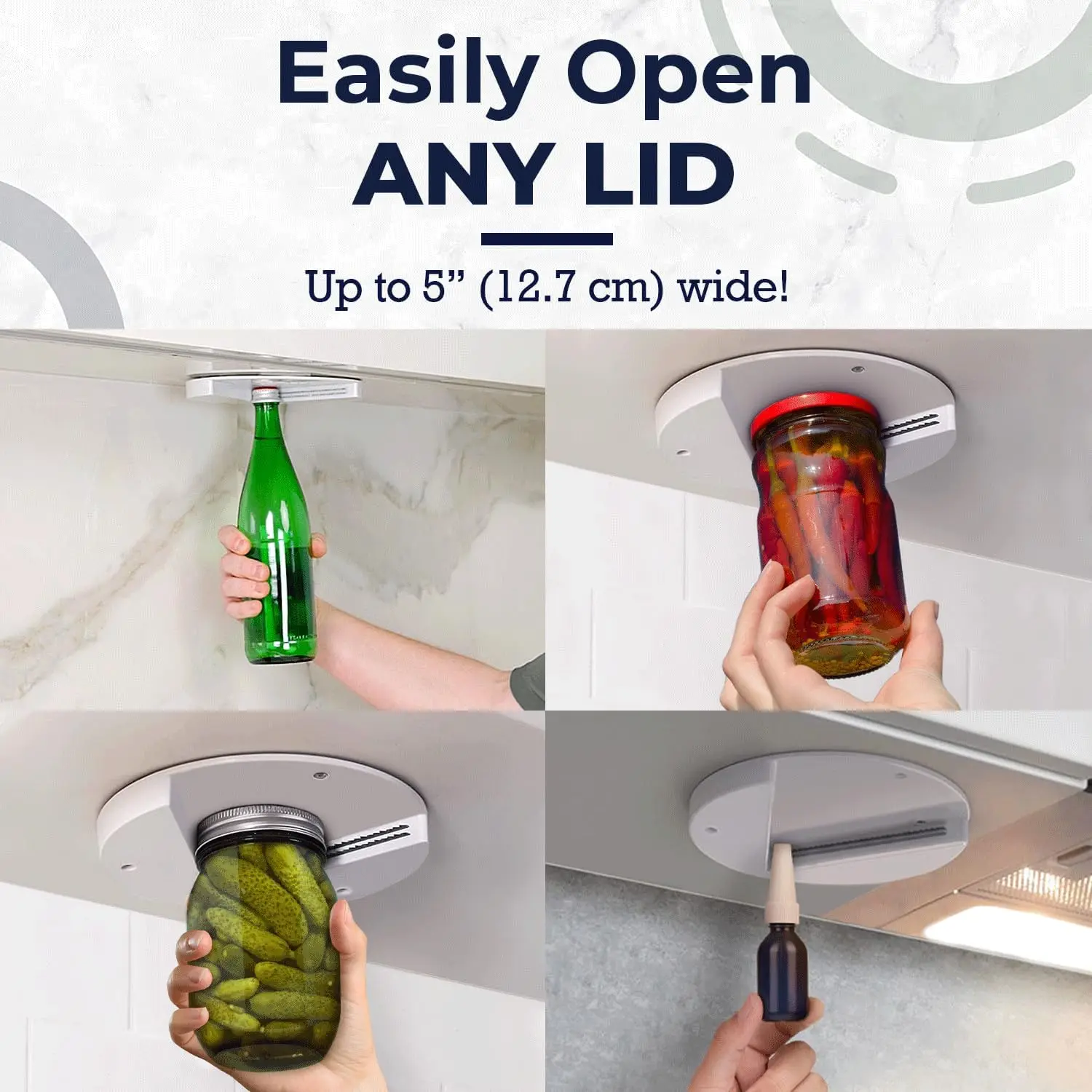 Bottle Opener Multi-Function  Under Cabinet Jar Openers Saving Screw Can Opener Home Assistance Kitchen Tools