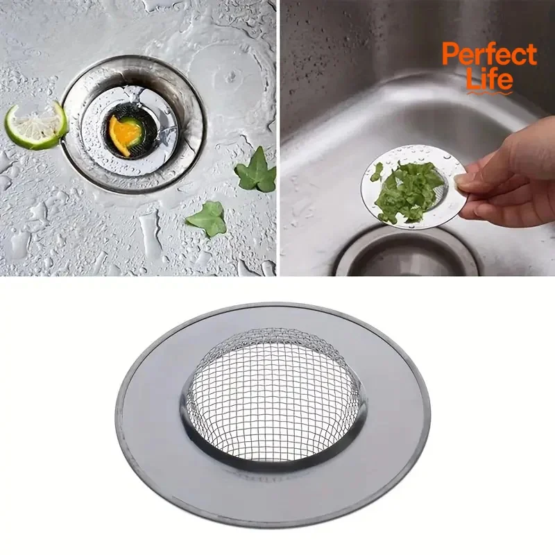 Metal Wire Sink Strainer Kitchen Bathroom Accessories Hair Catcher Stopper Stainless Steel Bathtub Shower Drain Hole Filter Trap image 2