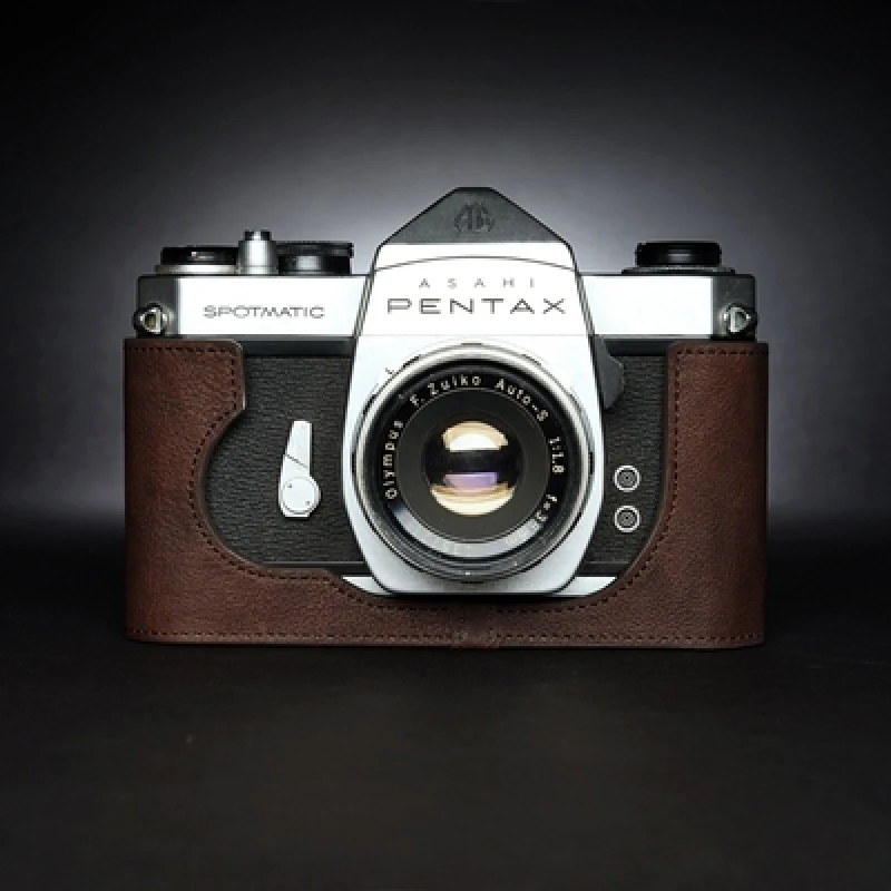 for pentax KX SP SPF Camera Bag Case Semi Case Base shell Hand Made Cowhide Genuine Leather Case Leather Case Protective Case