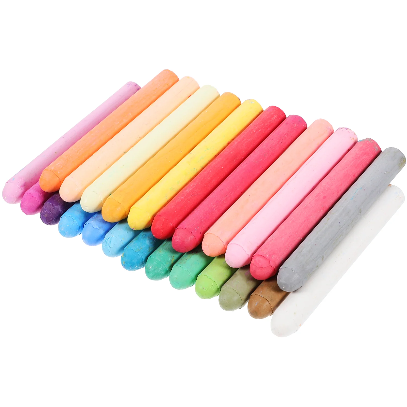 24 Pcs Portable Sidewalk Chalk Convenient Drawing Dust Free Erasable Solid Household Pens