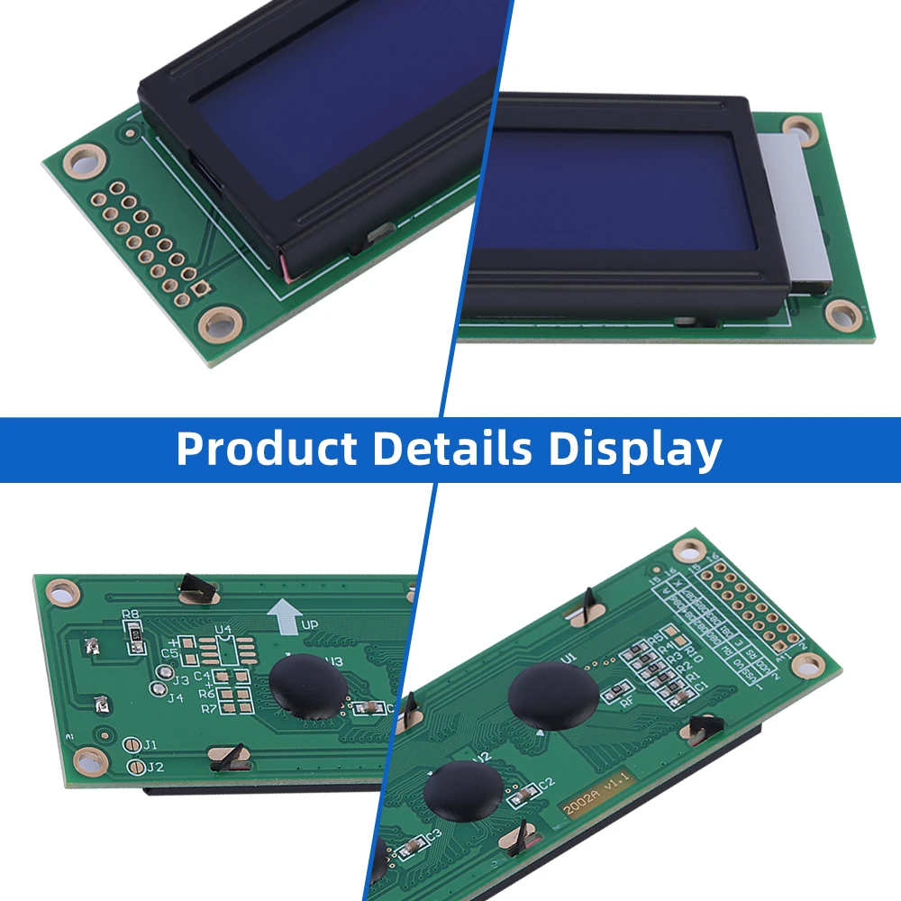 European Blue Film White Letters 2002A High Brightness Screen 2*20 2X20 ST7066U Audio Amplifier Display Screen Factory Outlet