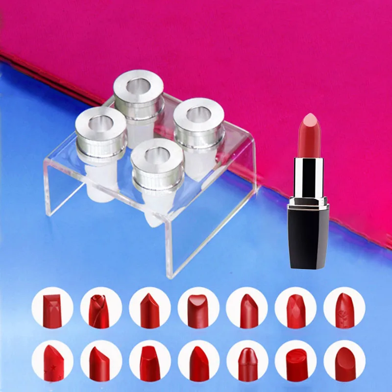 4 Cavities Lipstick DIY Mold 12.1mm Simple Design DIY Makeup Cosmetics Lipstick Mould Silicone Lipstick Mold Making Tool