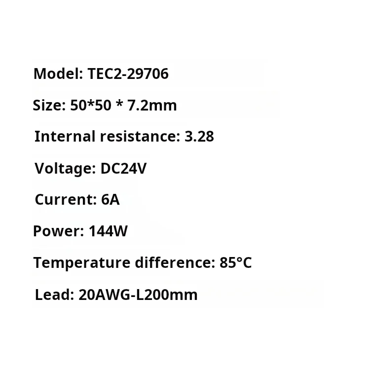 Tec2-29706 Double layer dc24v Electronic semiconducting Peltier cooler first-class industrial products large temperature differe