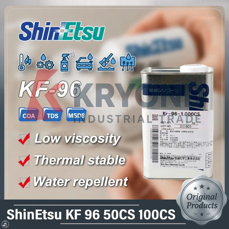 

ShinEtsu KF-96 50CS 100CS 350CS 500CS 1000CS Dimethyl Silicone High Temperature Lubricant for Lubrication Use Original Product