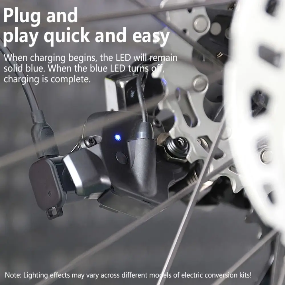 محول محمول مدمج 4-Pin إلى Type-C شحن سريع مؤشر LED USB-C شاحن الدراجة مقاوم للماء Di2 كابل شحن MTB #4